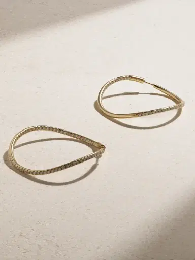 Anita Ko Twisted 18-karat Gold Diamond Hoop Earrings | Thumbnail 1 Anita Ko Twisted 18-karat Gold Diamond Hoop Earrings | Thumbnail 1