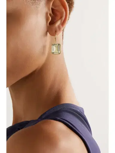 SHAY Portrait 18-karat Gold, Amethyst And Diamond Earrings | Thumbnail 2 SHAY Portrait 18-karat Gold, Amethyst And Diamond Earrings | Thumbnail 2