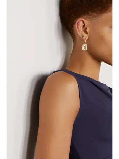 SHAY Portrait 18-karat Gold, Amethyst And Diamond Earrings | Thumbnail 4 SHAY Portrait 18-karat Gold, Amethyst And Diamond Earrings | Thumbnail 4