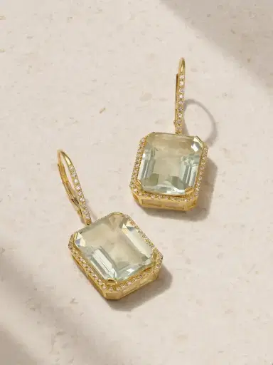 SHAY Portrait 18-karat Gold, Amethyst And Diamond Earrings | Thumbnail 1 SHAY Portrait 18-karat Gold, Amethyst And Diamond Earrings | Thumbnail 1