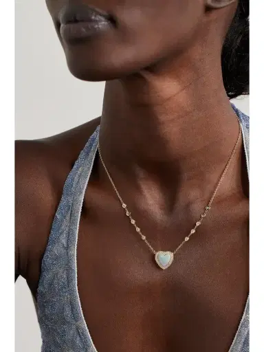 Jacquie Aiche 14-karat Gold, Diamond And Opal Necklace | Thumbnail 2 Jacquie Aiche 14-karat Gold, Diamond And Opal Necklace | Thumbnail 2