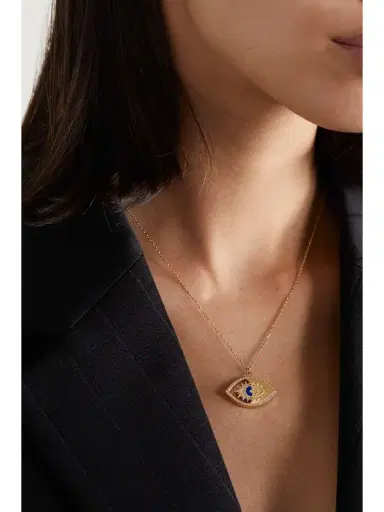 L’Atelier Nawbar Eye On Biladi 18-karat Gold, Lapis Lazuli And Diamond Necklace | Thumbnail 2 L’Atelier Nawbar Eye On Biladi 18-karat Gold, Lapis Lazuli And Diamond Necklace | Thumbnail 2