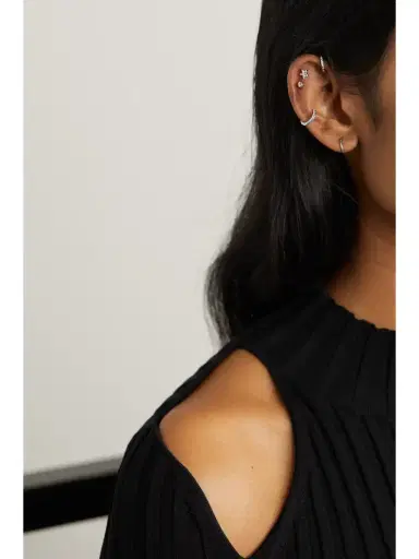 MARIA TASH 8mm 14-karat Gold Hoop Earring | Thumbnail 4 MARIA TASH 8mm 14-karat Gold Hoop Earring | Thumbnail 4