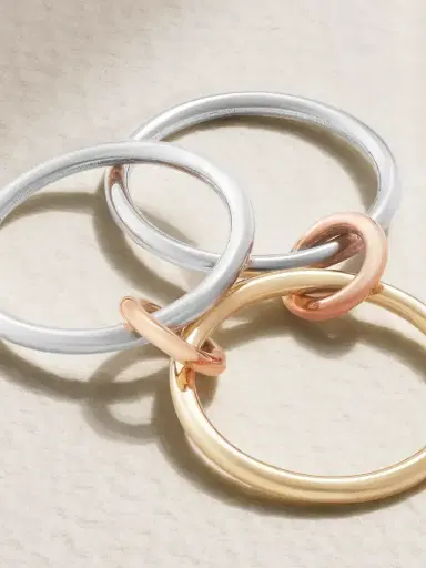 Spinelli Kilcollin Solarium Set Of Three 18-karat Yellow And Rose Gold And Sterling Silver Rings | Thumbnail 5 Spinelli Kilcollin Solarium Set Of Three 18-karat Yellow And Rose Gold And Sterling Silver Rings | Thumbnail 5