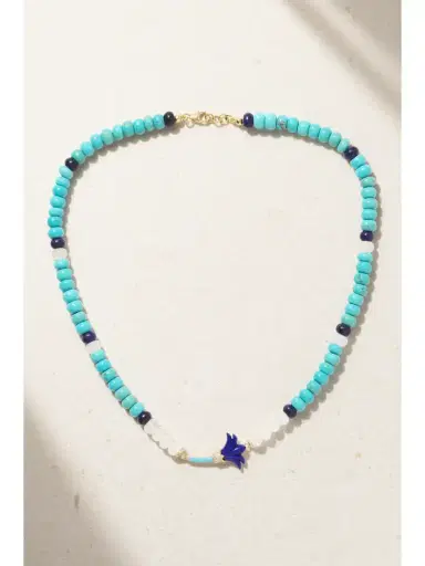 L’Atelier Nawbar Flower 18-karat Gold Multi-stone And Enamel Necklace | Thumbnail 4 L’Atelier Nawbar Flower 18-karat Gold Multi-stone And Enamel Necklace | Thumbnail 4