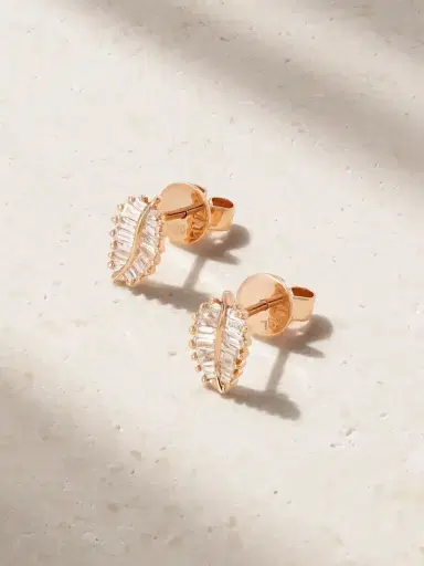 Anita Ko Palm Leaf Small 18-karat Rose Gold Diamond Earrings | Thumbnail 1 Anita Ko Palm Leaf Small 18-karat Rose Gold Diamond Earrings | Thumbnail 1