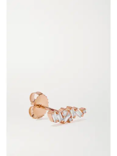 Suzanne Kalan 18-karat Rose Gold Diamond Earrings | Thumbnail 3 Suzanne Kalan 18-karat Rose Gold Diamond Earrings | Thumbnail 3