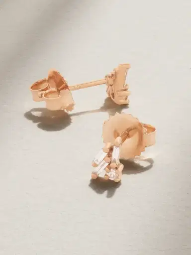 Suzanne Kalan 18-karat Rose Gold Diamond Earrings | Thumbnail 3 Suzanne Kalan 18-karat Rose Gold Diamond Earrings | Thumbnail 3