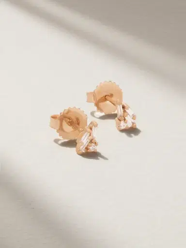 Suzanne Kalan 18-karat Rose Gold Diamond Earrings | Thumbnail 1 Suzanne Kalan 18-karat Rose Gold Diamond Earrings | Thumbnail 1