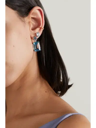 Mateo 14-karat Gold, Topaz And Diamond Earrings | Thumbnail 4 Mateo 14-karat Gold, Topaz And Diamond Earrings | Thumbnail 4