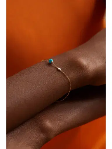 Mateo Dot 14-karat Gold, Turquoise And Diamond Bracelet | Thumbnail 2 Mateo Dot 14-karat Gold, Turquoise And Diamond Bracelet | Thumbnail 2