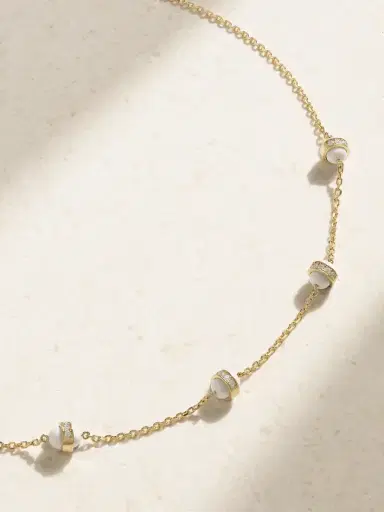 L’Atelier Nawbar Atoms 18-karat Gold, Enamel And Diamond Necklace | Thumbnail 1 L’Atelier Nawbar Atoms 18-karat Gold, Enamel And Diamond Necklace | Thumbnail 1