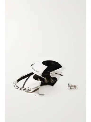 Alexander McQueen Accumulation Silver-tone Swarovski Crystal Single Earring | Thumbnail 3 Alexander McQueen Accumulation Silver-tone Swarovski Crystal Single Earring | Thumbnail 3
