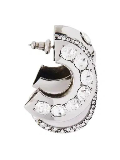 Alexander McQueen Accumulation Silver-tone Swarovski Crystal Single Earring | Thumbnail 1 Alexander McQueen Accumulation Silver-tone Swarovski Crystal Single Earring | Thumbnail 1