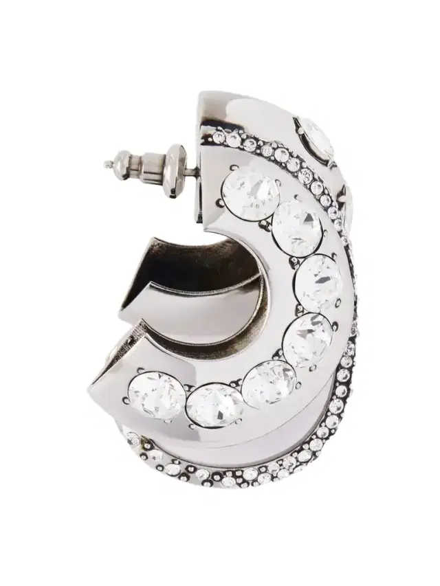 Accumulation Silver-tone Swarovski Crystal Single Earring Accumulation Silver-tone Swarovski Crystal Single Earring
