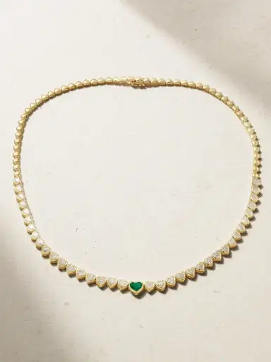 Anita Ko 18-karat Gold, Diamond And Emerald Necklace | Thumbnail 4 Anita Ko 18-karat Gold, Diamond And Emerald Necklace | Thumbnail 4