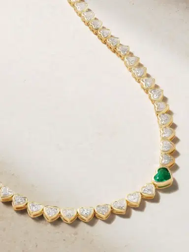 Anita Ko 18-karat Gold, Diamond And Emerald Necklace | Thumbnail 1 Anita Ko 18-karat Gold, Diamond And Emerald Necklace | Thumbnail 1
