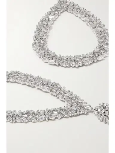 Suzanne Kalan 18-karat White Gold Diamond Earrings | Thumbnail 4 Suzanne Kalan 18-karat White Gold Diamond Earrings | Thumbnail 4