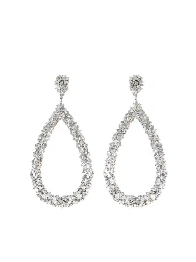 Suzanne Kalan 18-karat White Gold Diamond Earrings | Thumbnail 1 Suzanne Kalan 18-karat White Gold Diamond Earrings | Thumbnail 1