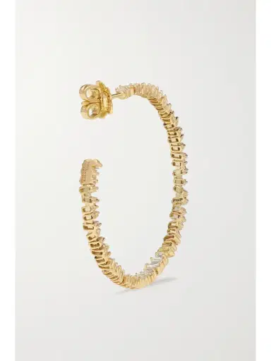 Suzanne Kalan 18-karat Rose Gold Diamond Hoop Earrings | Thumbnail 4 Suzanne Kalan 18-karat Rose Gold Diamond Hoop Earrings | Thumbnail 4