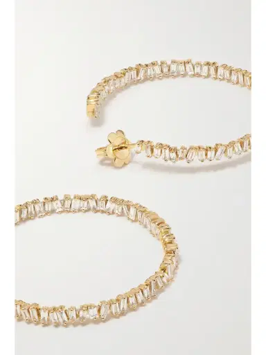 Suzanne Kalan 18-karat Rose Gold Diamond Hoop Earrings | Thumbnail 5 Suzanne Kalan 18-karat Rose Gold Diamond Hoop Earrings | Thumbnail 5