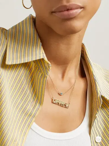 Jennifer Meyer Evil Eye Mini 18-karat Gold Diamond And Turquoise Necklace | Thumbnail 5 Jennifer Meyer Evil Eye Mini 18-karat Gold Diamond And Turquoise Necklace | Thumbnail 5