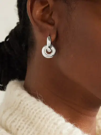 LIÉ STUDIO The Esther Silver-plated Hoop Earrings | Thumbnail 2 LIÉ STUDIO The Esther Silver-plated Hoop Earrings | Thumbnail 2