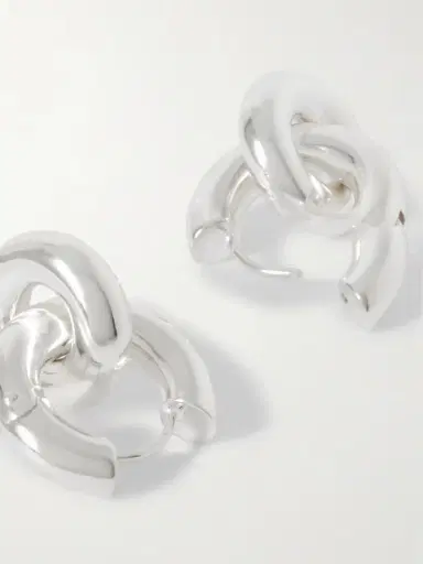 LIÉ STUDIO The Esther Silver-plated Hoop Earrings | Thumbnail 3 LIÉ STUDIO The Esther Silver-plated Hoop Earrings | Thumbnail 3