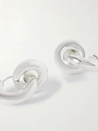 LIÉ STUDIO The Esther Silver-plated Hoop Earrings | Thumbnail 4 LIÉ STUDIO The Esther Silver-plated Hoop Earrings | Thumbnail 4