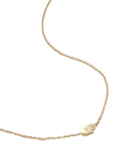 Jennifer Meyer Mini Hamsa 18-karat Gold Diamond Necklace | Thumbnail 1 Jennifer Meyer Mini Hamsa 18-karat Gold Diamond Necklace | Thumbnail 1