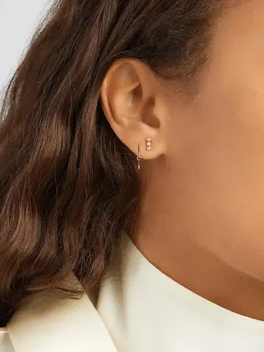 Jennifer Meyer 18-karat Gold Diamond Earrings | Thumbnail 2 Jennifer Meyer 18-karat Gold Diamond Earrings | Thumbnail 2