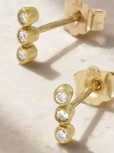 Jennifer Meyer 18-karat Gold Diamond Earrings | Thumbnail 3 Jennifer Meyer 18-karat Gold Diamond Earrings | Thumbnail 3