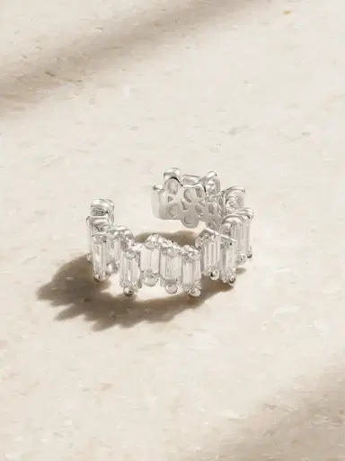 Suzanne Kalan 18-karat White Gold Diamond Ear Cuff | Thumbnail 1 Suzanne Kalan 18-karat White Gold Diamond Ear Cuff | Thumbnail 1