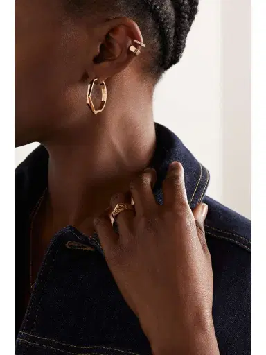 Repossi Antifer Large 18-karat Rose Gold Single Hoop Earring | Thumbnail 4 Repossi Antifer Large 18-karat Rose Gold Single Hoop Earring | Thumbnail 4