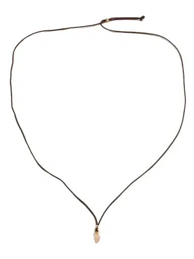 Mizuki 14-karat Gold, Cord And Diamond Necklace | Thumbnail 1 Mizuki 14-karat Gold, Cord And Diamond Necklace | Thumbnail 1