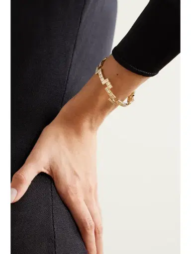 KOLOURS JEWELRY Tetris 14-karat Gold Diamond Tennis Bracelet | Thumbnail 2 KOLOURS JEWELRY Tetris 14-karat Gold Diamond Tennis Bracelet | Thumbnail 2