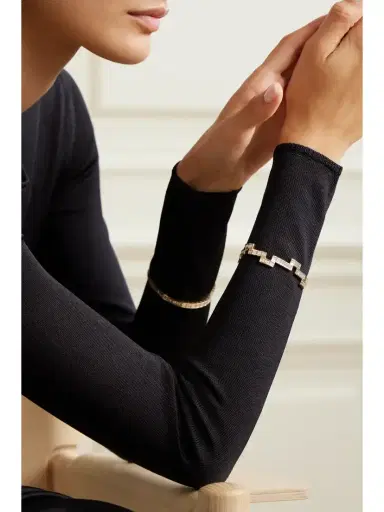 KOLOURS JEWELRY Tetris 14-karat Gold Diamond Tennis Bracelet | Thumbnail 4 KOLOURS JEWELRY Tetris 14-karat Gold Diamond Tennis Bracelet | Thumbnail 4