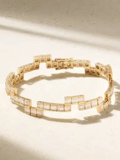 KOLOURS JEWELRY Tetris 14-karat Gold Diamond Tennis Bracelet | Thumbnail 1 KOLOURS JEWELRY Tetris 14-karat Gold Diamond Tennis Bracelet | Thumbnail 1