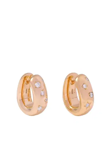 Pomellato Iconica 18-karat Rose Gold Diamond Hoop Earrings | Thumbnail 1 Pomellato Iconica 18-karat Rose Gold Diamond Hoop Earrings | Thumbnail 1