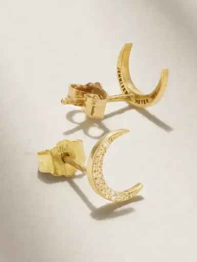 Jennifer Meyer Mini Carson 18-karat Gold Diamond Earrings | Thumbnail 3 Jennifer Meyer Mini Carson 18-karat Gold Diamond Earrings | Thumbnail 3