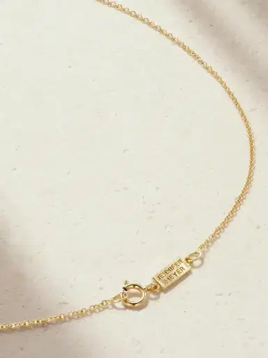 Jennifer Meyer Mini Heart 18-karat Gold Onyx Necklace | Thumbnail 3 Jennifer Meyer Mini Heart 18-karat Gold Onyx Necklace | Thumbnail 3