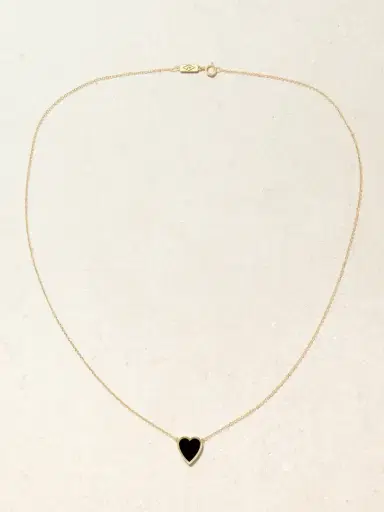 Jennifer Meyer Mini Heart 18-karat Gold Onyx Necklace | Thumbnail 4 Jennifer Meyer Mini Heart 18-karat Gold Onyx Necklace | Thumbnail 4