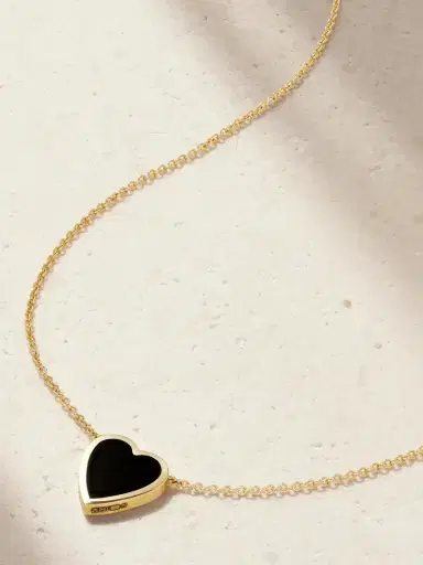 Jennifer Meyer Mini Heart 18-karat Gold Onyx Necklace | Thumbnail 1 Jennifer Meyer Mini Heart 18-karat Gold Onyx Necklace | Thumbnail 1