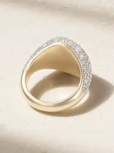Lucy Delius Signature 14-karat Gold Diamond Signet Ring | Thumbnail 3 Lucy Delius Signature 14-karat Gold Diamond Signet Ring | Thumbnail 3