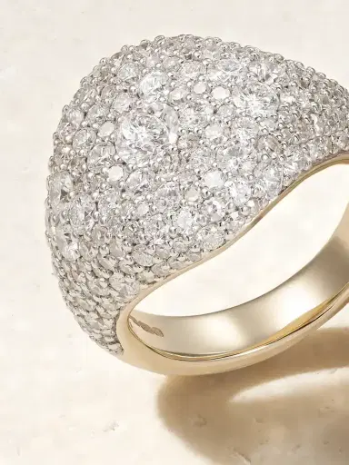 Lucy Delius Signature 14-karat Gold Diamond Signet Ring | Thumbnail 4 Lucy Delius Signature 14-karat Gold Diamond Signet Ring | Thumbnail 4