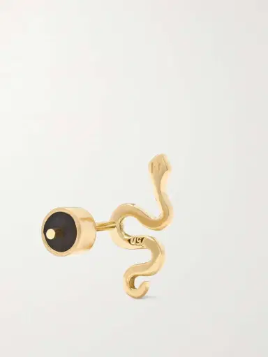 Ileana Makri Little Snake 18-karat Gold, Diamond And Tsavorite Earrings | Thumbnail 4 Ileana Makri Little Snake 18-karat Gold, Diamond And Tsavorite Earrings | Thumbnail 4