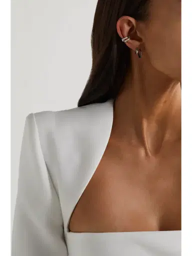 Repossi Antifer 18-karat Black Gold-washed Diamond Earring | Thumbnail 4 Repossi Antifer 18-karat Black Gold-washed Diamond Earring | Thumbnail 4
