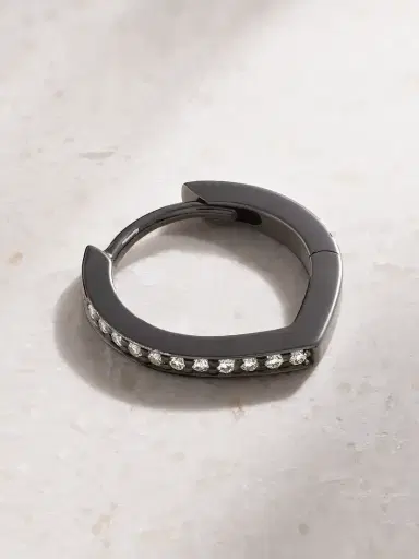 Repossi Antifer 18-karat Black Gold-washed Diamond Earring | Thumbnail 1 Repossi Antifer 18-karat Black Gold-washed Diamond Earring | Thumbnail 1
