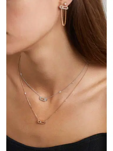 Messika Move Uno 18-karat White Gold Diamond Necklace | Thumbnail 5 Messika Move Uno 18-karat White Gold Diamond Necklace | Thumbnail 5