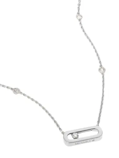Messika Move Uno 18-karat White Gold Diamond Necklace | Thumbnail 1 Messika Move Uno 18-karat White Gold Diamond Necklace | Thumbnail 1
